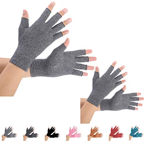 2 pares de guantes de artritis, guantes de compresión de apoyo y calor para manos, alivian el dolor de la reumatoide, la osteoartritis, el RSI, el túnel carpiano, la tendinitis