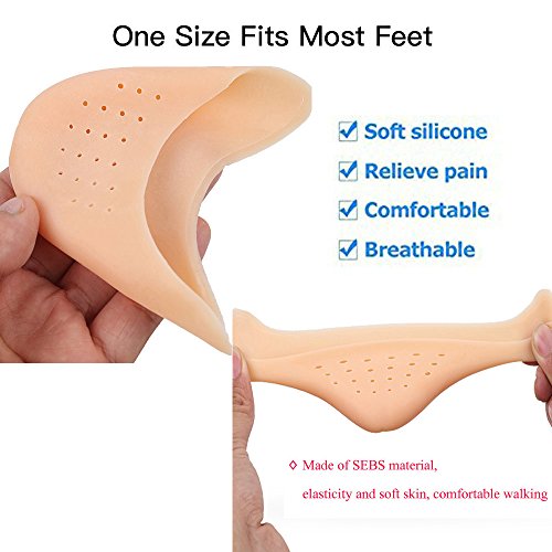 2 pares de protectores de puntas hechos de gel de silicona para ballet. Con agujero transpirable 2 pares de protectores de puntas hechos de gel de silicona para ballet. Con agujero transpirable