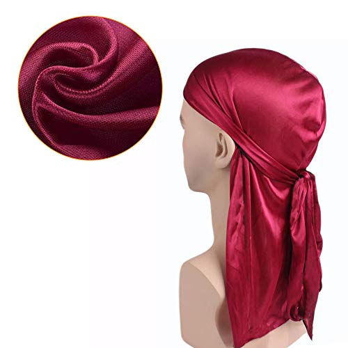 2 PCS Durag de Seda Para Hombres y Mujeres, Gorro de Onda Sedoso 360 Bandanas Piratas Para Hombre, Pañuelos de Cabeza de Satén Turbante Para el Cabello Con Cola Extra Larga y Correas Anchas 2 PCS Durag de Seda Para Hombres y Mujeres, Gorro de Onda Sedoso 360 Bandanas Piratas Para Hombre, Pañuelos de Cabeza de Satén Turbante Para el Cabello Con Cola Extra Larga y Correas Anchas
