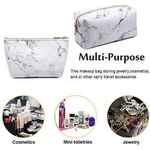 2 PiezaBolsa de Maquillaje de Mármol, Bolsa de Cosméticos, Bolsa de Almacenamiento de Viaje, Bolso Portátil del Lavado del Viaje, Bolso cosmético de la PU Gran Capacidad del almacenaje 2 PiezaBolsa de Maquillaje de Mármol, Bolsa de Cosméticos, Bolsa de Almacenamiento de Viaje, Bolso Portátil del Lavado del Viaje, Bolso cosmético de la PU Gran Capacidad del almacenaje