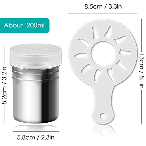 2 piezas Acero inoxidable Dragas y Polvo Criba vibradora con 16 piezas Estampado De Plantillas De Moldes, Senhai sal Pimienta Cacao Canela Poder para la cocina Horneando Cocina 2 piezas Acero inoxidable Dragas y Polvo Criba vibradora con 16 piezas Estampado De Plantillas De Moldes, Senhai sal Pimienta Cacao Canela Poder para la cocina Horneando Cocina