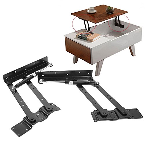 2 Piezas Bisagra Levantar Lift Up Parte Plegable Mesa par Muebles Accesorios Mesa de Café (Negro) 2 Piezas Bisagra Levantar Lift Up Parte Plegable Mesa par Muebles Accesorios Mesa de Café (Negro)