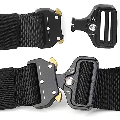 2 Piezas Cinturon Hombre Tactico Militar Correa de Nylon Ajustable Lona Hebilla Plástica y Hebilla Metal 2 Piezas Cinturon Hombre Tactico Militar Correa de Nylon Ajustable Lona Hebilla Plástica y Hebilla Metal