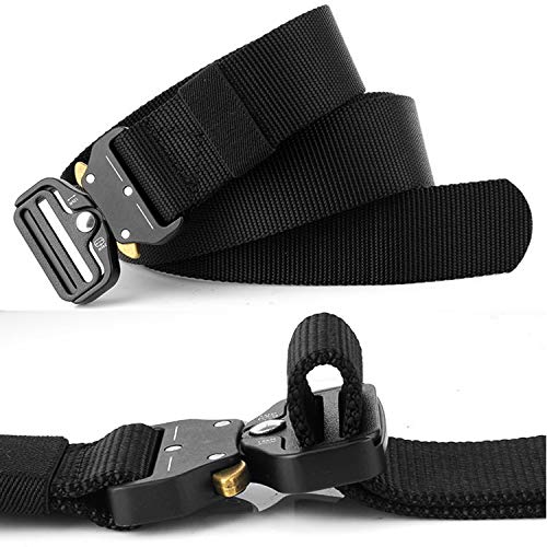 2 Piezas Cinturon Hombre Tactico Militar Correa de Nylon Ajustable Lona Hebilla Plástica y Hebilla Metal 2 Piezas Cinturon Hombre Tactico Militar Correa de Nylon Ajustable Lona Hebilla Plástica y Hebilla Metal