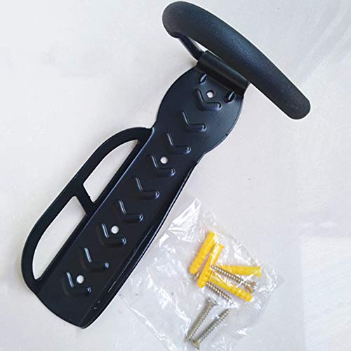 2 Piezas Negro Soportes de Bicicleta Giratorios para Montaje en Pared Duradero Prueba de Herrumbre, para Sótano, Garaje, Balcón, Pasillo, Escuela, Oficina, Club, Tienda etc—Máximo 30 kg, con Tornillos