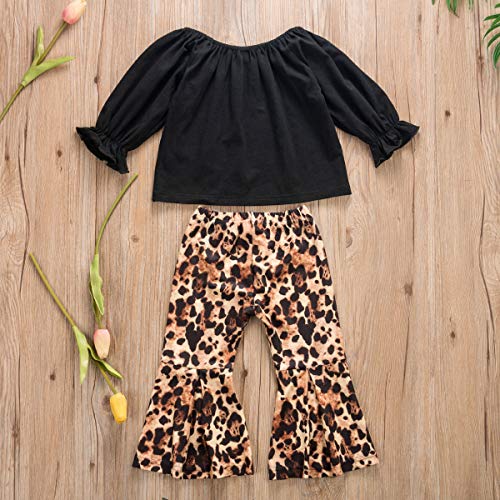2 Piezas Otoño Invierno Niño Bebé Niños Niñas Manga Larga Acampanada Manga Acampanada Camiseta Tops Campana Pantalones Pantalones Ropa (Negro, 3-4 años) 2 Piezas Otoño Invierno Niño Bebé Niños Niñas Manga Larga Acampanada Manga Acampanada Camiseta Tops Campana Pantalones Pantalones Ropa (Negro, 3-4 años)