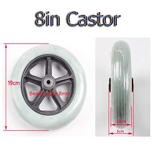 2 Piezas Rueda Delantera Universal para Silla De Ruedas, 6in, 7in, 8in, Accesorios para Sillas De Ruedas Pequeñas Delanteras De Repuesto, Neumático Sólido De Alta Resistencia, Gris 2 Piezas Rueda Delantera Universal para Silla De Ruedas, 6in, 7in, 8in, Accesorios para Sillas De Ruedas Pequeñas Delanteras De Repuesto, Neumático Sólido De Alta Resistencia, Gris