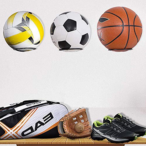 2 Piezas Soporte de Pared para Balones de Baloncesto, Soporte de Pared para Casco de Motocicleta, Estante de Exhibición de Baloncesto,para Fútbol, Voleibol, Pelota de Ejercicio, Pelota Medicinal