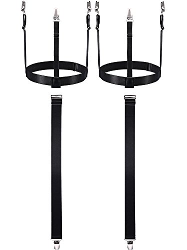 2 Piezas Tirante de Camisa de Hombres Liga de Camisa Desmontable Elástica Ajustable con Clips Antideslizantes para Traje, Vestido o Uniforme (Negro) 2 Piezas Tirante de Camisa de Hombres Liga de Camisa Desmontable Elástica Ajustable con Clips Antideslizantes para Traje, Vestido o Uniforme (Negro)