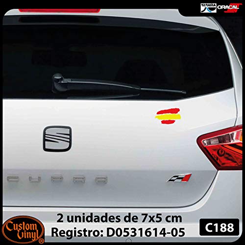 2 unds Pegatina vinilo adhesivo bandera España para cascos coches motos ciclomotores bicicletas de OPEN BUY 2 unds Pegatina vinilo adhesivo bandera España para cascos coches motos ciclomotores bicicletas de OPEN BUY