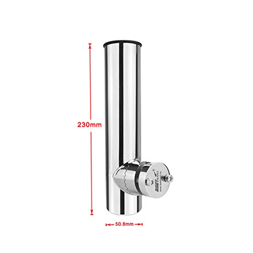 2 Unids Rail Mount SS316 Caña de Pescar Rack Holder Pole Bracket Herramienta de Soporte con Abrazadera en el riel 3/4 a 1 Pulgada Hardware Marino Barco