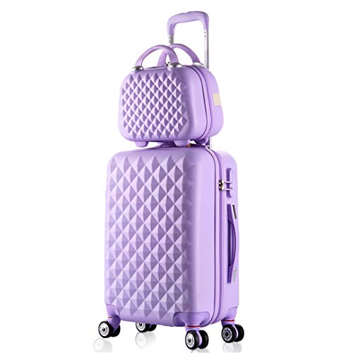 2 unids/Set Bolsa de cosméticos para niñas Estudiantes Trolley Case Travel Spinner contraseña Equipaje Mujer Maleta con Ruedas 20/22/24/28 Pulgadas Pink 22"