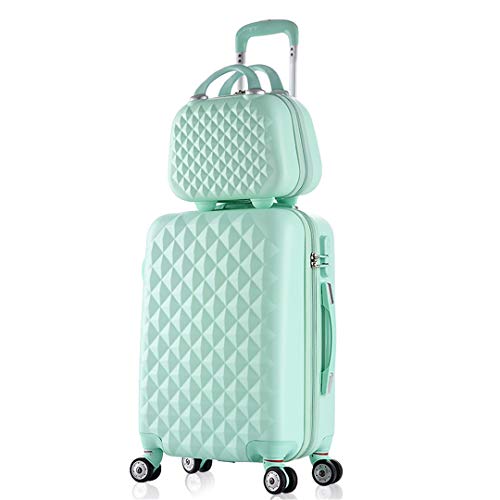 2 unids/Set Bolsa de cosméticos para niñas Estudiantes Trolley Case Travel Spinner contraseña Equipaje Mujer Maleta con Ruedas 20/22/24/28 Pulgadas Pink 22"