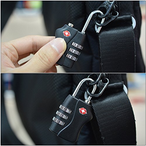 2 X TSA - Security Padlock Candados De Seguridad - Combinación De 3 Dígitos para Maleta De Viaje/Bolsa De Viaje/Cerraduras De Equipaje/Archivadores/Caja de Herramientas/Lockers XC303