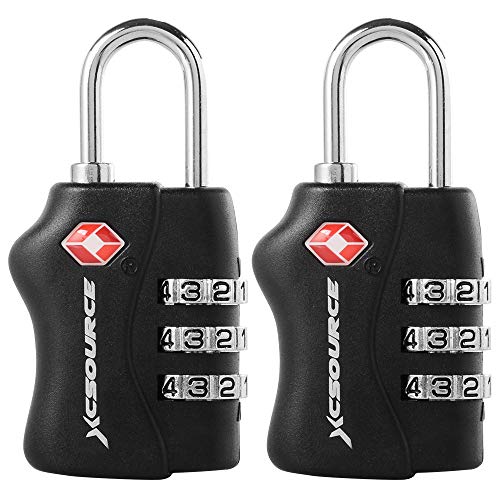 2 X TSA - Security Padlock Candados De Seguridad - Combinación De 3 Dígitos para Maleta De Viaje/Bolsa De Viaje/Cerraduras De Equipaje/Archivadores/Caja de Herramientas/Lockers XC303 2 X TSA - Security Padlock Candados De Seguridad - Combinación De 3 Dígitos para Maleta De Viaje/Bolsa De Viaje/Cerraduras De Equipaje/Archivadores/Caja de Herramientas/Lockers XC303