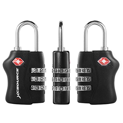 2 X TSA - Security Padlock Candados De Seguridad - Combinación De 3 Dígitos para Maleta De Viaje/Bolsa De Viaje/Cerraduras De Equipaje/Archivadores/Caja de Herramientas/Lockers XC303 2 X TSA - Security Padlock Candados De Seguridad - Combinación De 3 Dígitos para Maleta De Viaje/Bolsa De Viaje/Cerraduras De Equipaje/Archivadores/Caja de Herramientas/Lockers XC303