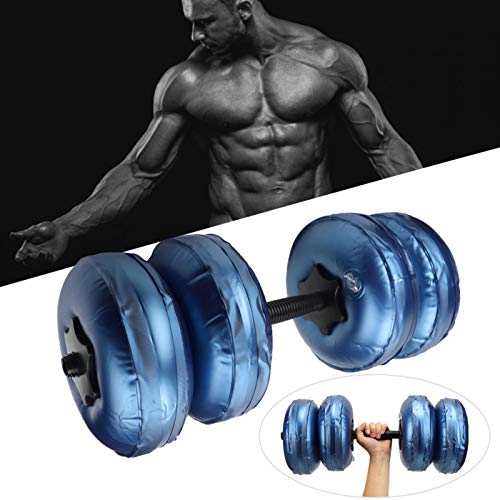 20-25 KG Peso Ajustable 2 PCS Mancuernas Llenas de Agua para Hombres Mujeres, Juego de Mancuernas Portátiles para Entrenamiento de Fuerza para Adultos, Fitness Mancuernas para Casa Oficinas(azul)