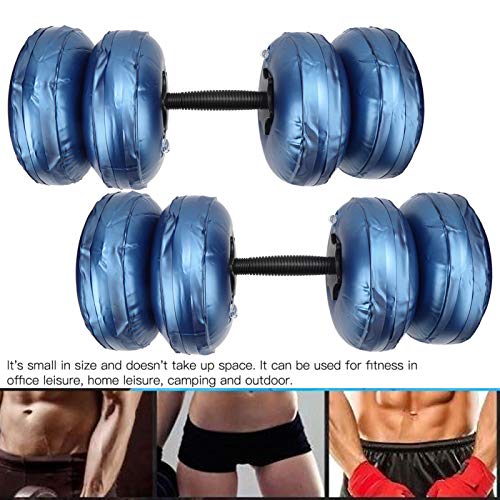 20-25 KG Peso Ajustable 2 PCS Mancuernas Llenas de Agua para Hombres Mujeres, Juego de Mancuernas Portátiles para Entrenamiento de Fuerza para Adultos, Fitness Mancuernas para Casa Oficinas(azul)