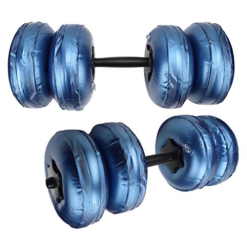 20-25 KG Peso Ajustable 2 PCS Mancuernas Llenas de Agua para Hombres Mujeres, Juego de Mancuernas Portátiles para Entrenamiento de Fuerza para Adultos, Fitness Mancuernas para Casa Oficinas(azul)