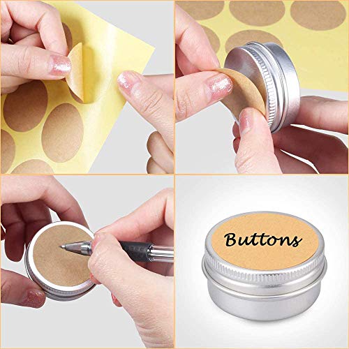20 Pcs 15 ml, tarros vacíos de Aluminio Plateado, Recipiente de cosmética para muestras de bálsamos labiales o cosméticos, Cierre de Rosca 20 Pcs 15 ml, tarros vacíos de Aluminio Plateado, Recipiente de cosmética para muestras de bálsamos labiales o cosméticos, Cierre de Rosca