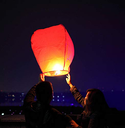 20 pcs Cielo Lanterns colores mixtos farolillos chinos voladores, Mini sky lantern globo de aire caliente, papel de arroz no inflamable seguro, Cielo Linternas más mágico que fuego pirotécnicos