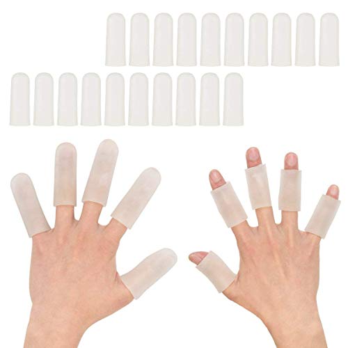 20 piezas de gel para dedos de silicona, protector de dedos para mujeres y hombres, ideal para gatillo, grietas de dedos, artritis de dedos, callo de dedo