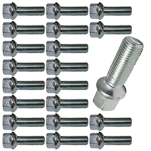 20 Tornillos M14x1.5 asiento esférico 27mm Seat Ibiza Toledo Leon Alhambra Altea Exeo 20 Tornillos M14x1.5 asiento esférico 27mm Seat Ibiza Toledo Leon Alhambra Altea Exeo