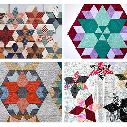 200 plantillas de papel con forma hexagonal para hacer acolchados, patrones de papel para patchwork