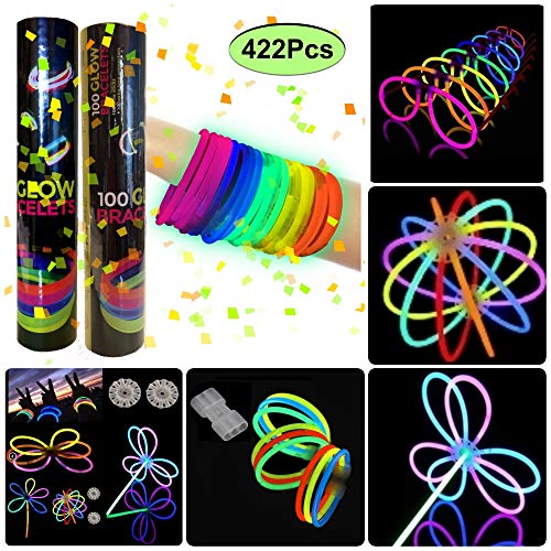 200 Pulseras luminosas glow pack multicolor