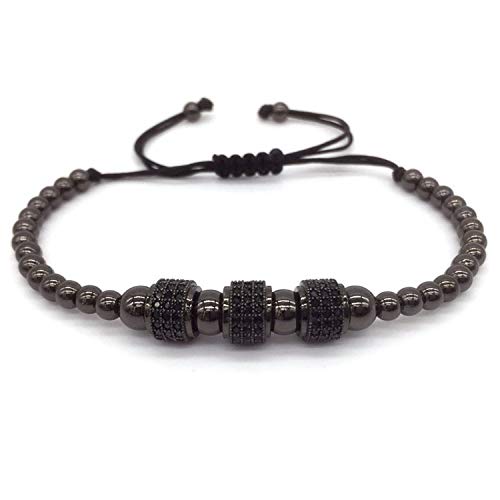 2019 Conjunto Brazalete de la Manera Nuevo diseño Pulsera de los Hombres de Moda Bola del Disco de Grano Redondo de la Pulsera del Encanto para los Hombres Regalo de la joyería, 9