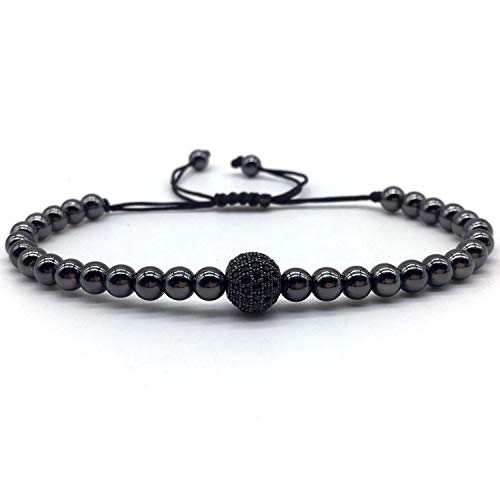 2019 Conjunto Brazalete de la Manera Nuevo diseño Pulsera de los Hombres de Moda Bola del Disco de Grano Redondo de la Pulsera del Encanto para los Hombres Regalo de la joyería, 9