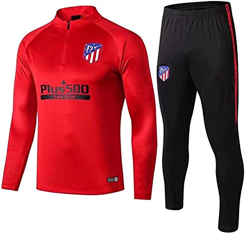 2020-2021 Atlético De Madrid Traje De Entrenamiento Casual De Manga Larga Traje De Fútbol Ropa Deportiva Conjunto de chándal para Hombre (Color : Photo Color, Size : XXL)