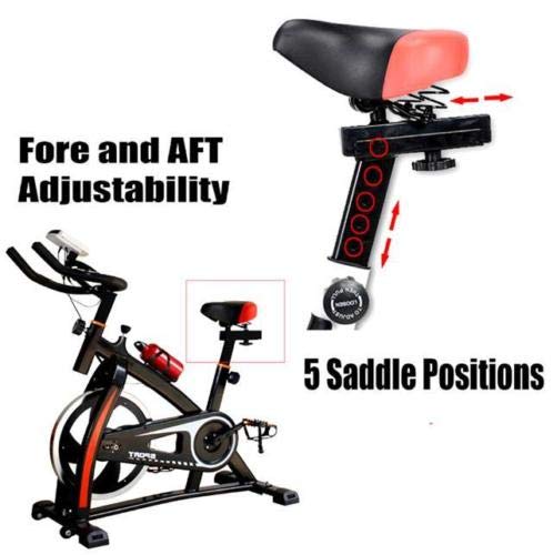 2020 Nuevo Deporte Aeróbico Bicicleta Estudio de Entrenamiento Interior Fitness Cardio Bike Ciclismo Hogar Fitness Gimnasio Monitor LED (Botella de Agua Incluida) (Negro/Rojo)