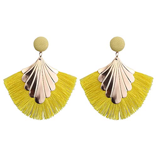 2020 Pendientes largos de borla para mujer, gran moda, aretes colgantes bohemios con flecos vintage 2020 Pendientes largos de borla para mujer, gran moda, aretes colgantes bohemios con flecos vintage