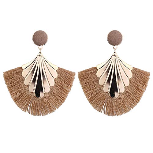 2020 Pendientes largos de borla para mujer, gran moda, aretes colgantes bohemios con flecos vintage 2020 Pendientes largos de borla para mujer, gran moda, aretes colgantes bohemios con flecos vintage