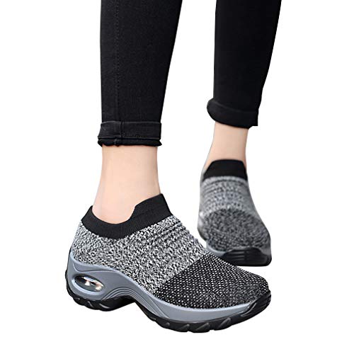 2020 Zapatos cuña Mujer Zapatillas de Deportivas Plataforma Mocasines Primavera Verano Planas Ligero Tacon Sneakers Cómodos Zapatos para Mujer Negro Gris Blanco 2020 Zapatos cuña Mujer Zapatillas de Deportivas Plataforma Mocasines Primavera Verano Planas Ligero Tacon Sneakers Cómodos Zapatos para Mujer Negro Gris Blanco