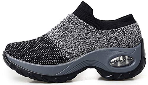 2020 Zapatos cuña Mujer Zapatillas de Deportivas Plataforma Mocasines Primavera Verano Planas Ligero Tacon Sneakers Cómodos Zapatos para Mujer Negro Gris Blanco 2020 Zapatos cuña Mujer Zapatillas de Deportivas Plataforma Mocasines Primavera Verano Planas Ligero Tacon Sneakers Cómodos Zapatos para Mujer Negro Gris Blanco