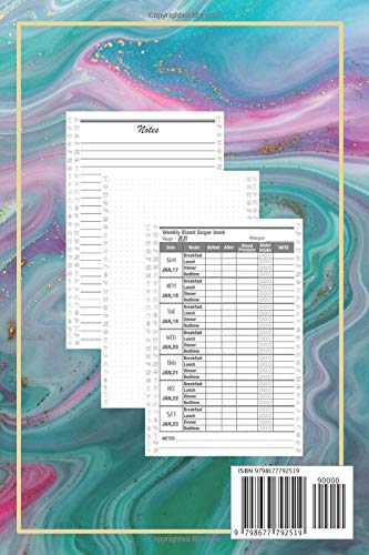 2021-2022 Blood Sugar and Blood Pressure Logbook: Two years weekly blood glucose log, From January 2021 to December 2022, Plus track water intake and weight (2 Years, 6x9 Inches for Holiday Gift)