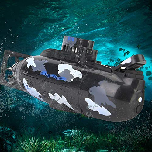 【2021 Promoción de año nuevo】Juguete Submarino, Mini simulador de Control Remoto Modelo de Juguete Submarino de 6 Canales Adecuado para Actividades en Interiores y Exteriores. Además, Este Barco es un