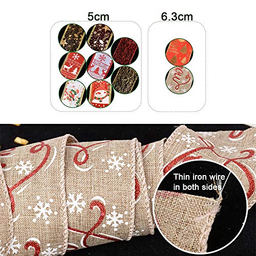 20metros 2mx10rollo Cintas Navidad Decoración Arbol Navidad Embalaje Regalo Hogar DIY Manualidades Lazos Adornos Navideños 20metros 2mx10rollo Cintas Navidad Decoración Arbol Navidad Embalaje Regalo Hogar DIY Manualidades Lazos Adornos Navideños
