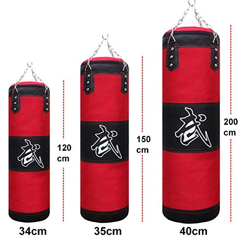 21Grams Saco de Boxeo Kit de Saco de Boxeo con Cadenas Extraíbles, Guantes para Boxeo, Percha para Entrenamiento de Boxeo Sanda Muay Thai Karate Artes Marciales Taekwondo UFC Kickboxing MMA (100CM)