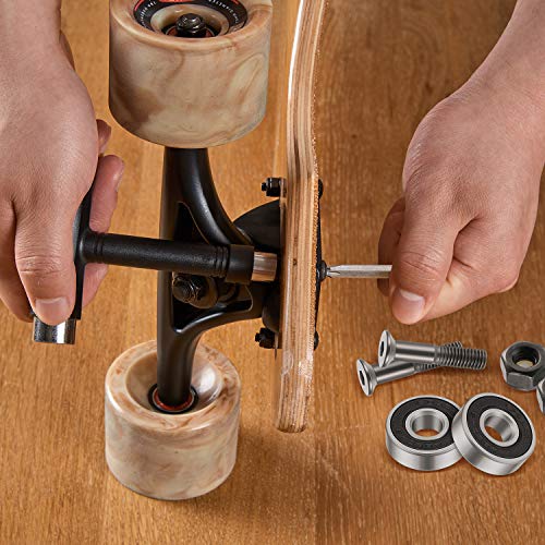 22 Herramientas de Skate Multifuncionales Herramienta T Portátil Accesorios Patines Incluye Herramienta de Skate Tipo T, Destornillador de Llave Tipo L, Rodamiento Patín, Pernos Hardware de Monopatín 22 Herramientas de Skate Multifuncionales Herramienta T Portátil Accesorios Patines Incluye Herramienta de Skate Tipo T, Destornillador de Llave Tipo L, Rodamiento Patín, Pernos Hardware de Monopatín