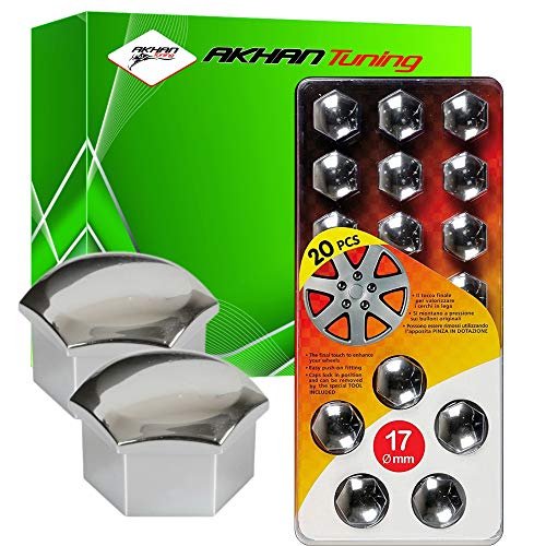 2241-20 piezas - Ø 17 mm cromo Caperuza tapones de tuerca Tapa con tornillos de rueda casquillo pernos cap cubre Protectores 2241-20 piezas - Ø 17 mm cromo Caperuza tapones de tuerca Tapa con tornillos de rueda casquillo pernos cap cubre Protectores