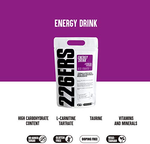 226ERS Energy Drink, Bebida Energética con Amilopectina, Taurina y L-Carnitina, Frutos Rojos - 1000 gr 226ERS Energy Drink, Bebida Energética con Amilopectina, Taurina y L-Carnitina, Frutos Rojos - 1000 gr