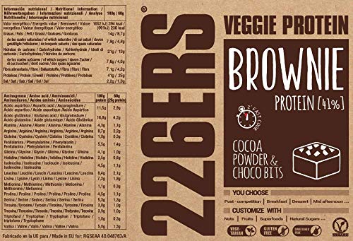 226ERS Evo Vegan Protein Brownie, Mezcla para Brownies de Proteína Vegana con Harina de Teff, Cocoa & Choco Bits - 420 gr