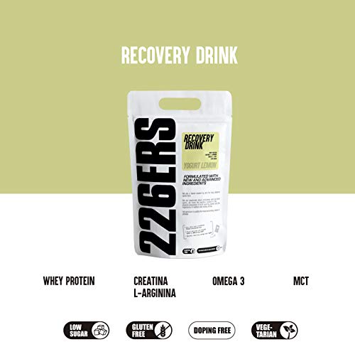 226ERS Recovery Drink, Recuperador Muscular con Proteína Whey, Creatina, Hidratos de Carbono, Triglicéridos y L-Arginina, Yogurt Limón - 1000 gr 226ERS Recovery Drink, Recuperador Muscular con Proteína Whey, Creatina, Hidratos de Carbono, Triglicéridos y L-Arginina, Yogurt Limón - 1000 gr