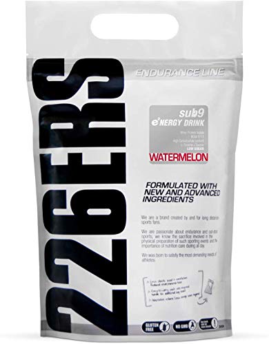 226ERS Sub9 Energy Drink, Bebida Energética con Proteína Whey, BCAAs, Amilopectina, Taurina y L-Carnitina, Sandía - 1000 gr