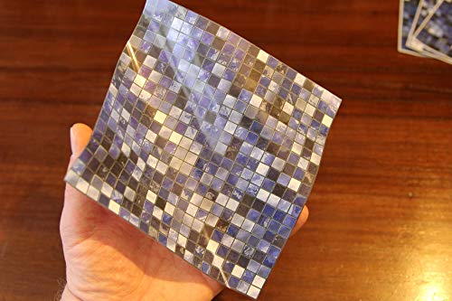 24 Azul PEGATINAS lisas para pegar sobre azulejos cuadrados de 15cm en cocina baños Directamente de TILE STYLE DECALS sin intermediarios resistentes al agua y aceite