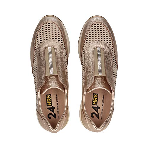 24 HORAS 23970, Zapatillas sin Cordones para Mujer, Dorado (Jazmin 3), 40 EU