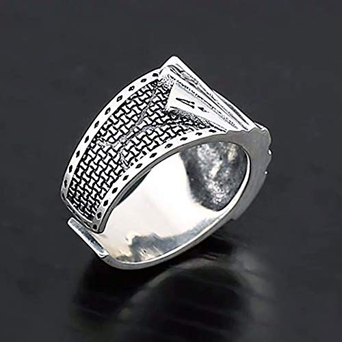 24 JOYAS Anillos Ajustables Póker Gótico Punk. Anillo Escalera de Póker Estilo rockero Unisex (Picas)